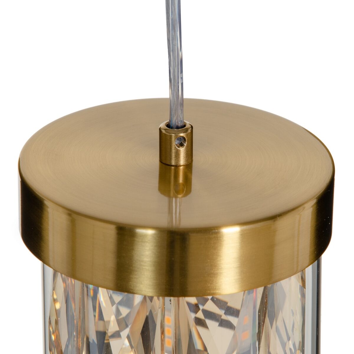 Taklampa Hierro/Cristal Glas Gyllene Metall 220 V 240 V 11 x 11 x 45 cm - 8