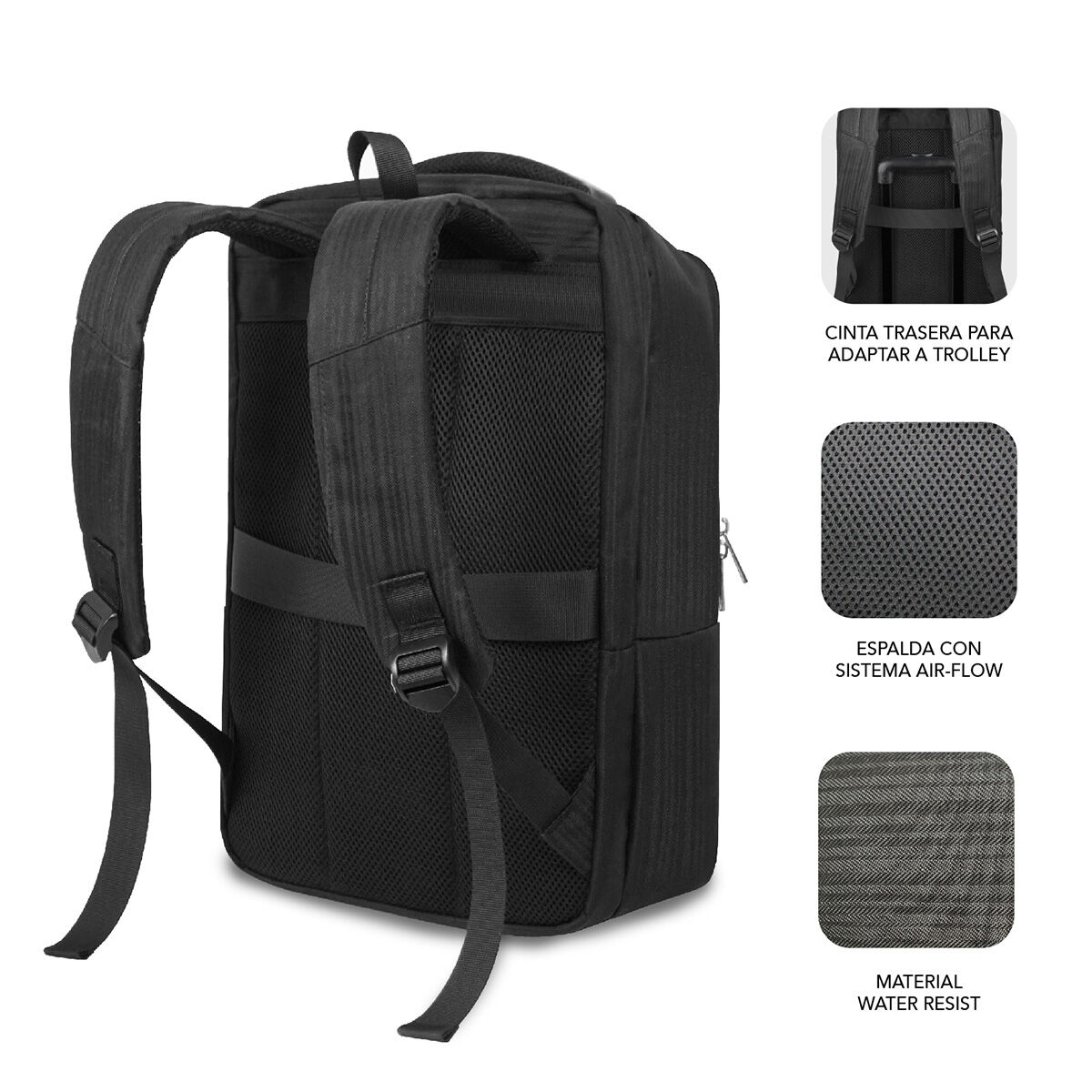 Laptopryggsäck Subblim SUBBP-2BL1015 Svart - 3