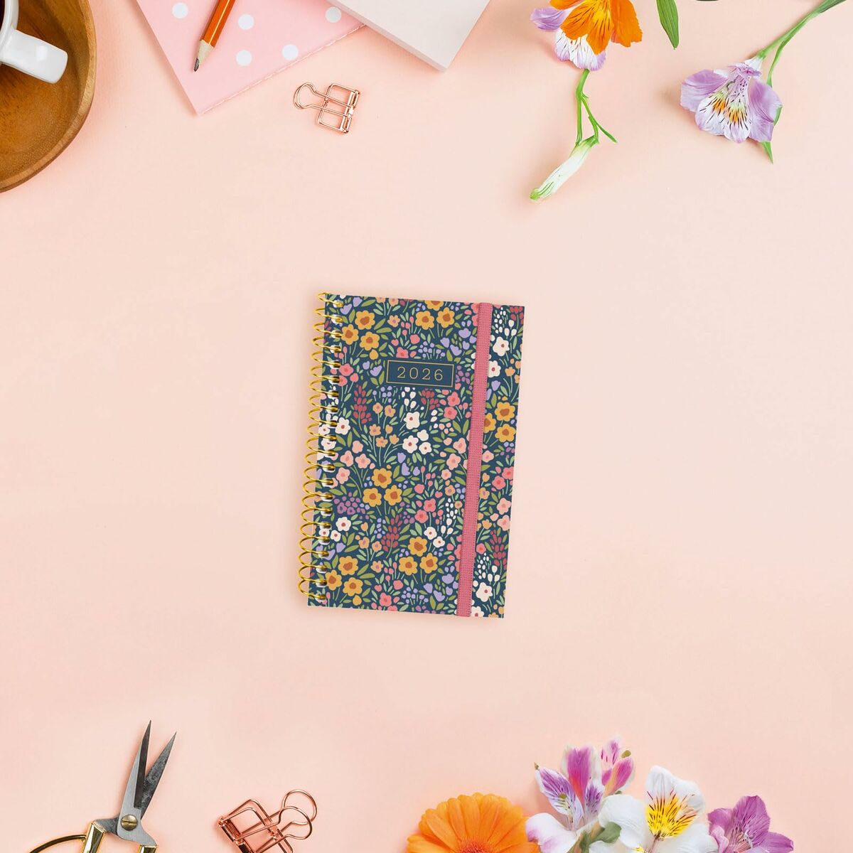 Dagbok Finocam DESIGN COLLECTION Flora Mini 7,9 x 12,7 cm 2026 - 2