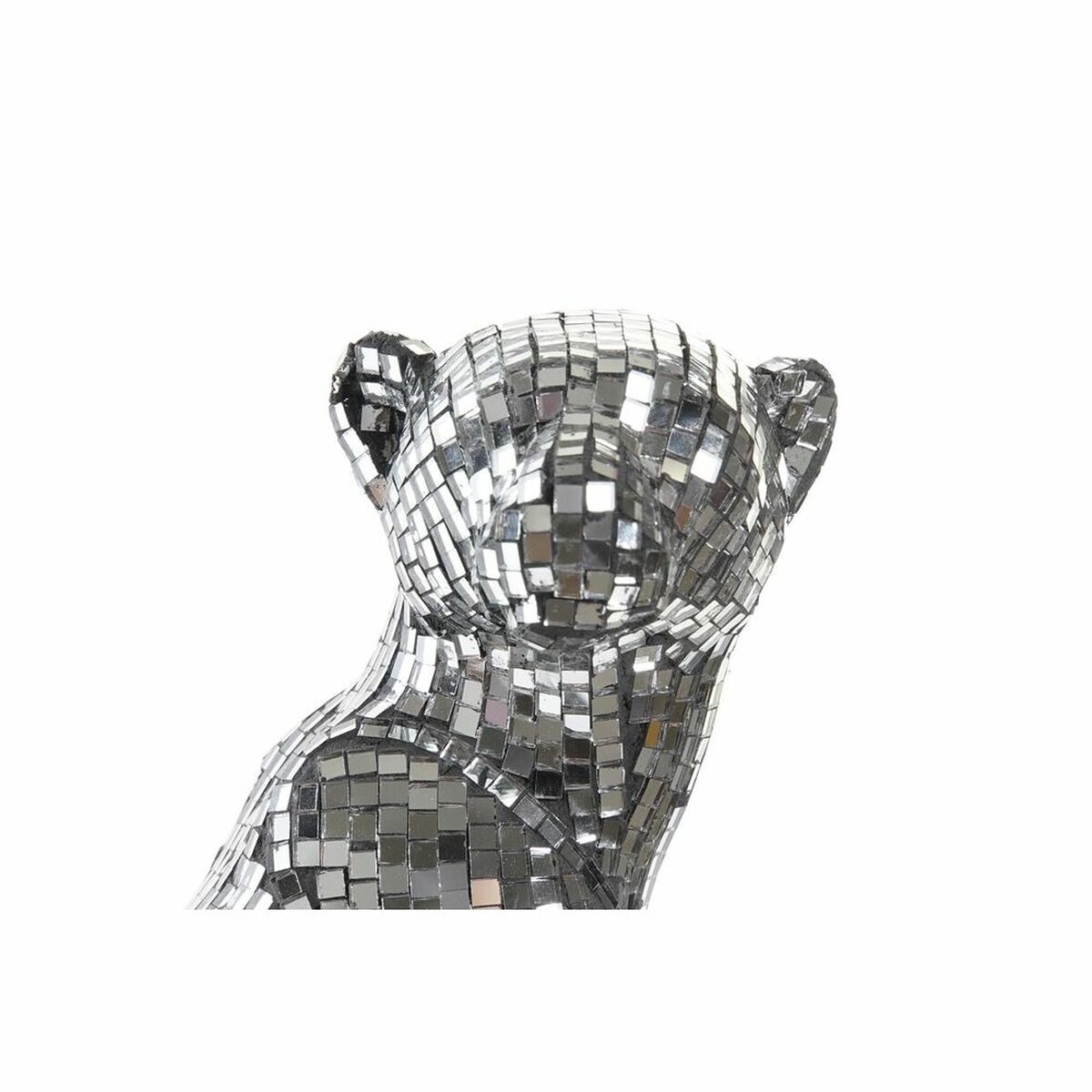 Prydnadsfigur DKD Home Decor Silvrig Leopard Harts (19,5 x 16 x 31,5 cm) - 5