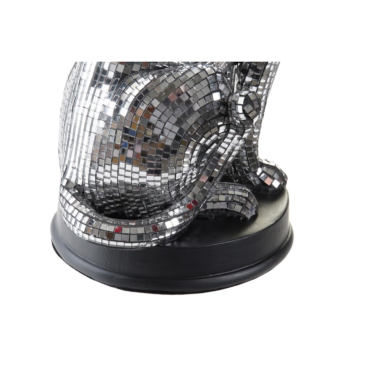 Prydnadsfigur DKD Home Decor Silvrig Leopard Harts (19,5 x 16 x 31,5 cm) - 6