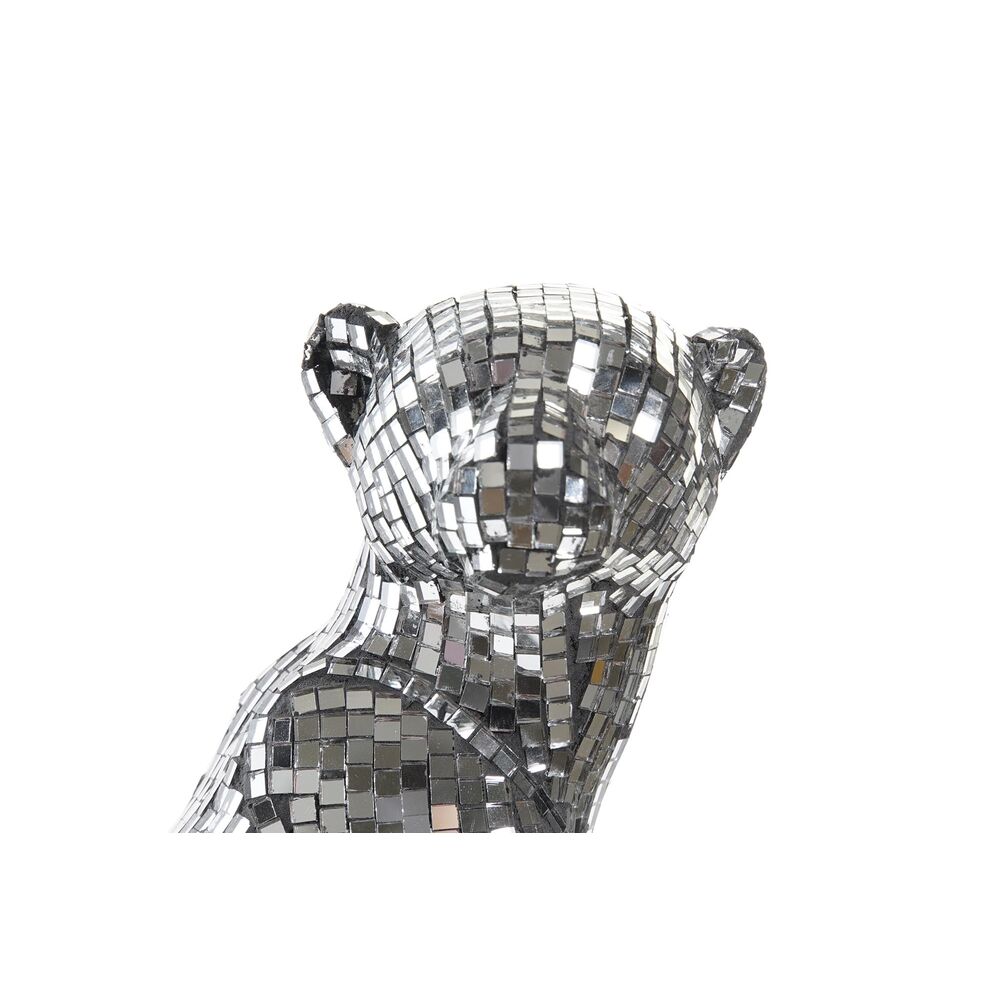 Prydnadsfigur DKD Home Decor Silvrig Leopard Harts (19,5 x 16 x 31,5 cm) - 2