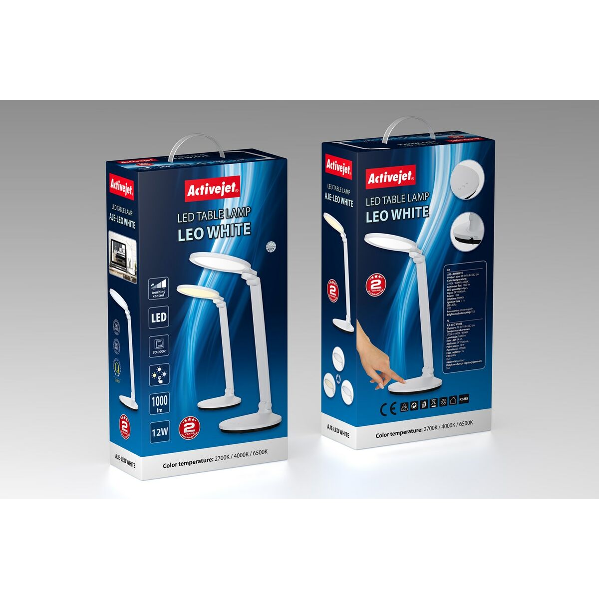 Skrivbordslampa Activejet AJE-LEO Vit 1000 Lm 12 W - 2