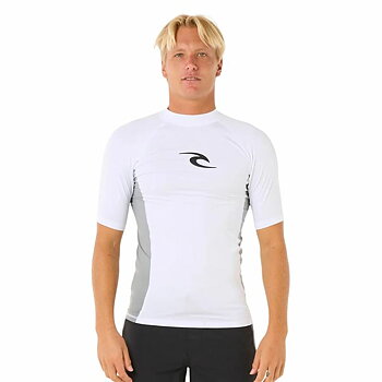 Badtröja Rip Curl Waves Upf Perf S/S Vit