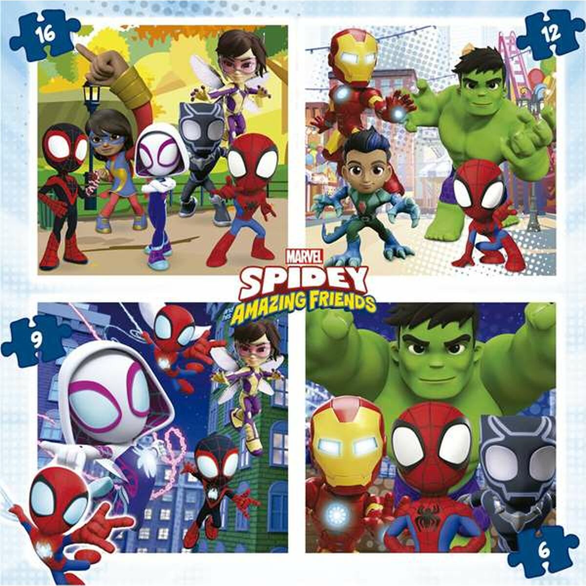 Set 4 pussel Spidey Portfölj - 4