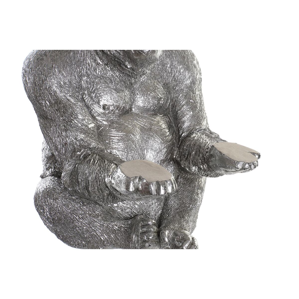 Prydnadsfigur DKD Home Decor Silvrig Kolonial Gorilla 38 x 55 x 52 cm - 11