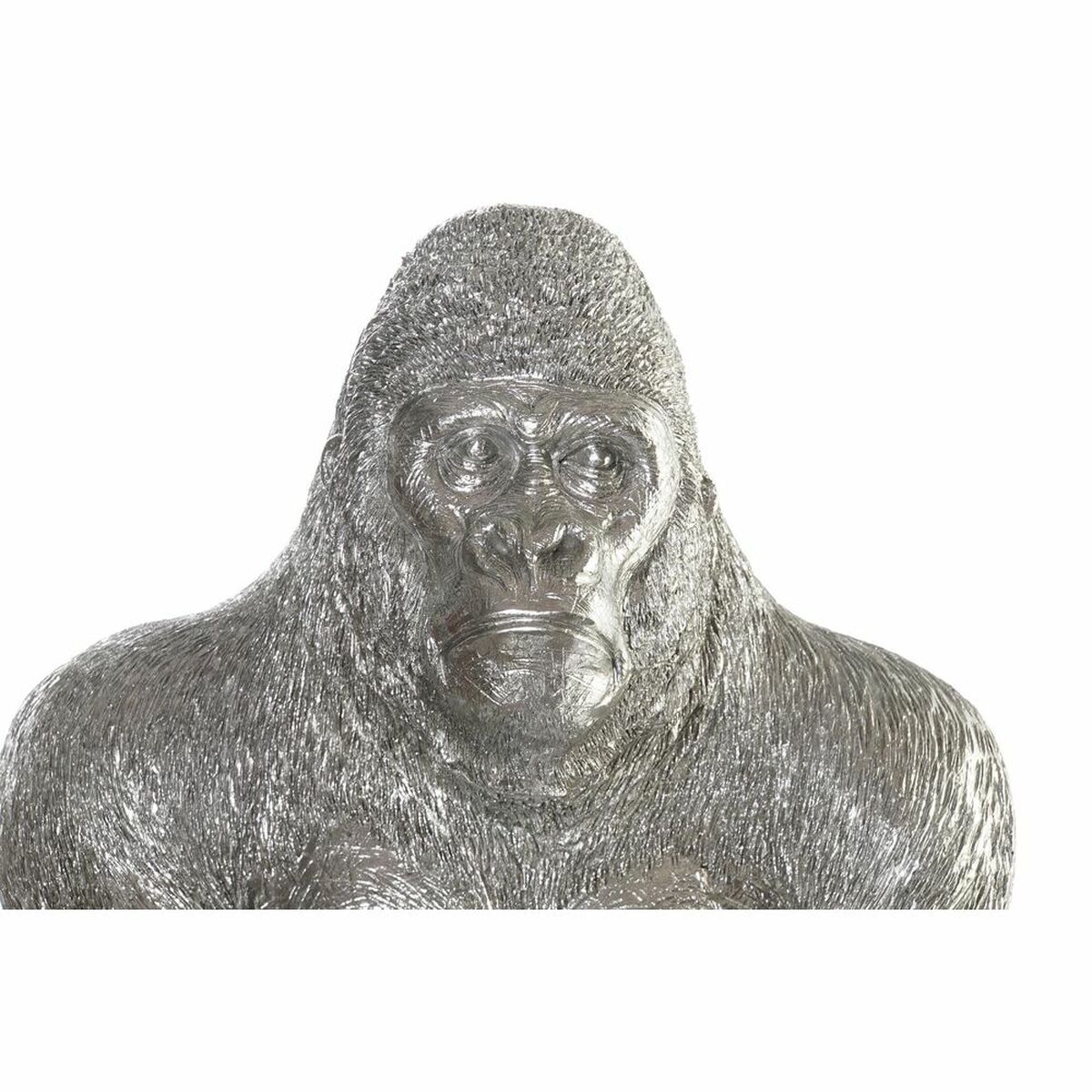 Prydnadsfigur DKD Home Decor Silvrig Kolonial Gorilla 38 x 55 x 52 cm - 6
