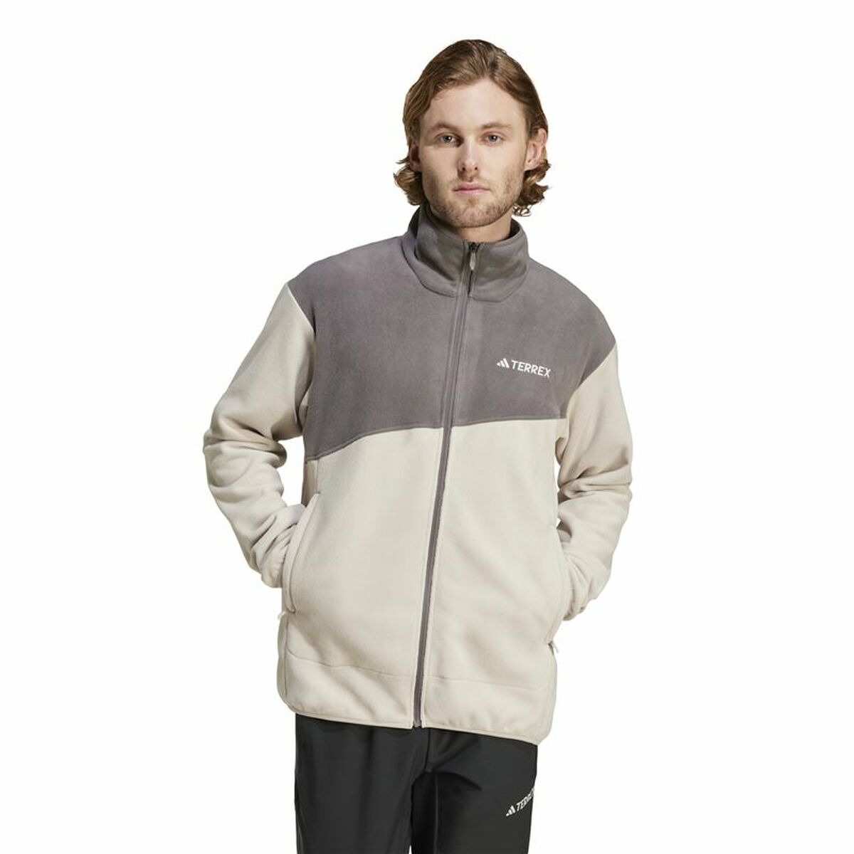 Fleecefoder Adidas Terrex Multi Full Zip Fleece Beige Män - 2
