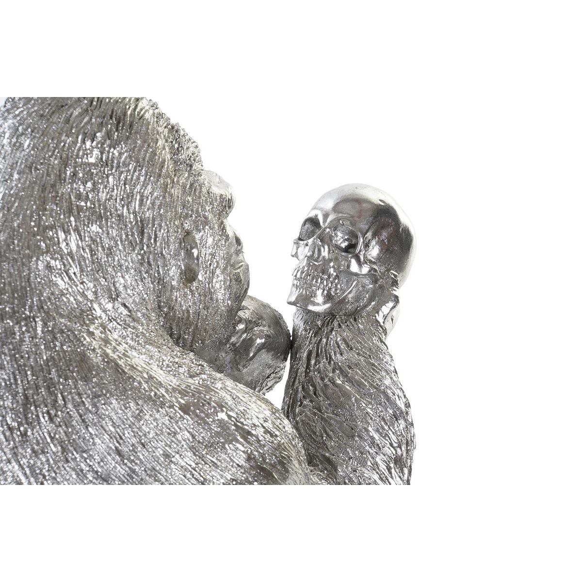 Prydnadsfigur DKD Home Decor Silvrig Kolonial Gorilla 38,5 x 33 x 43,5 cm - 8
