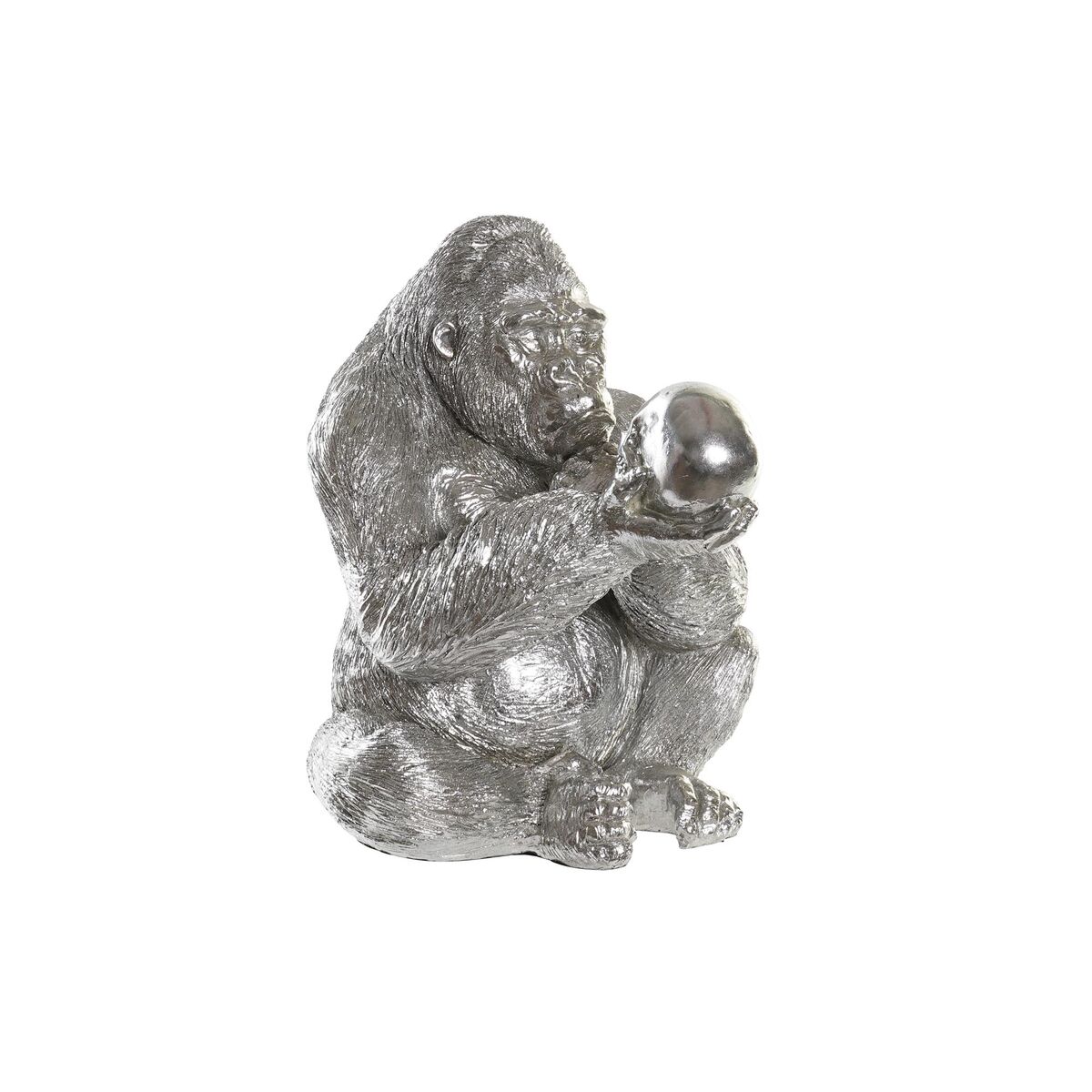 Prydnadsfigur DKD Home Decor Silvrig Kolonial Gorilla 38,5 x 33 x 43,5 cm - 7
