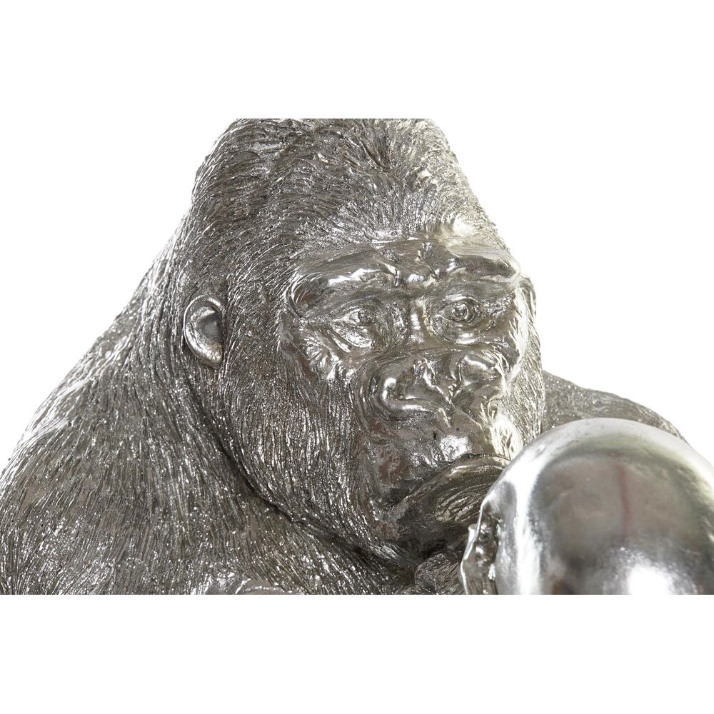 Prydnadsfigur DKD Home Decor Silvrig Kolonial Gorilla 38,5 x 33 x 43,5 cm - 2