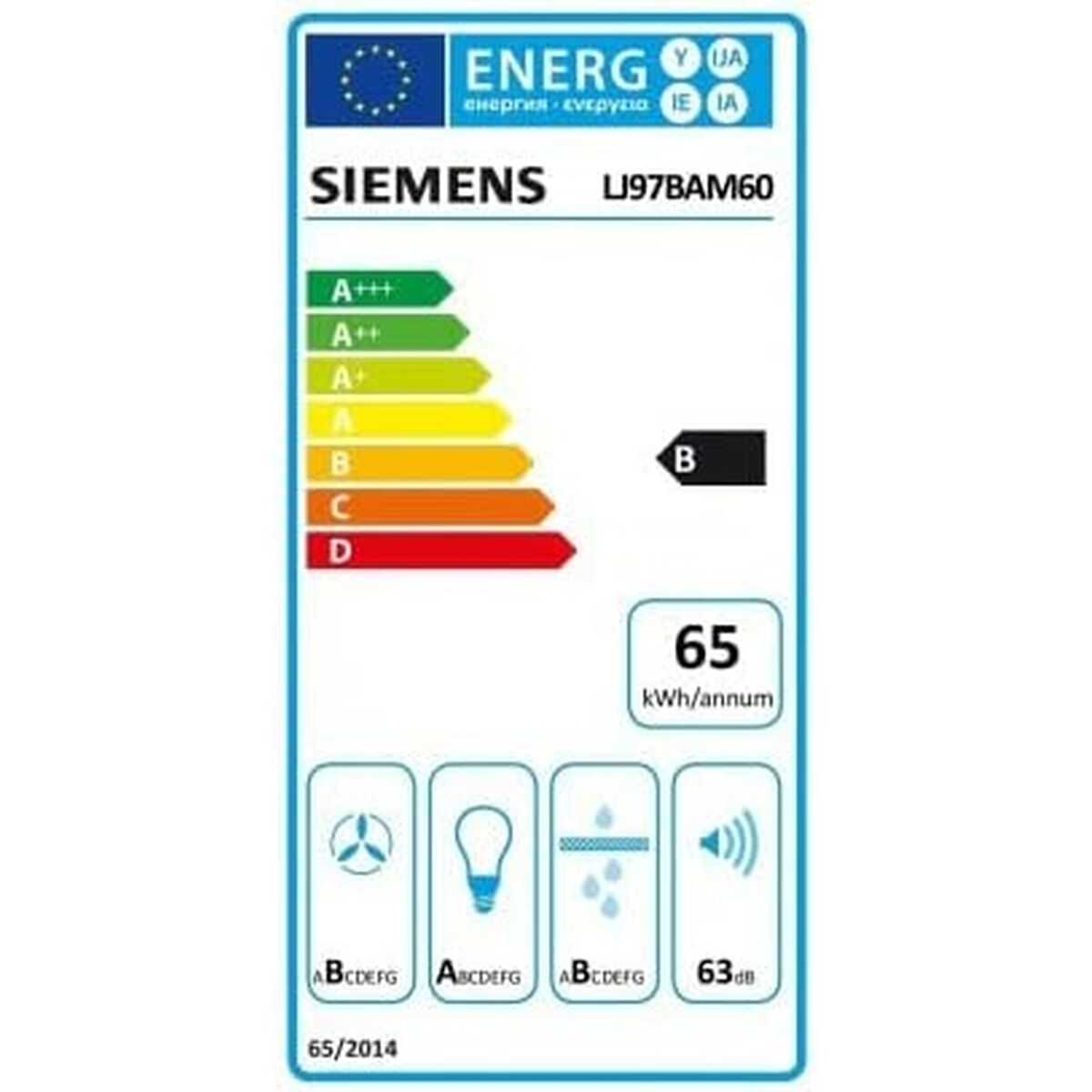 Konventionell fläkt Siemens AG LJ97BAM60 Svart - 2