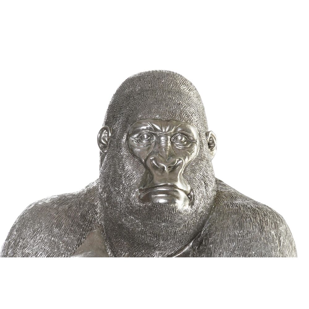 Prydnadsfigur DKD Home Decor Silvrig Kolonial Gorilla 46 x 40 x 61 cm - 2