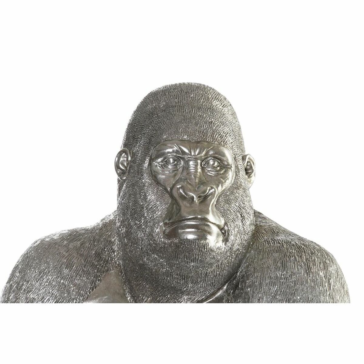 Prydnadsfigur DKD Home Decor Silvrig Kolonial Gorilla 46 x 40 x 61 cm - 9