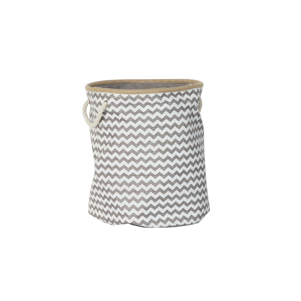 Dekorativ korg DKD Home Decor Vit Grå Jute