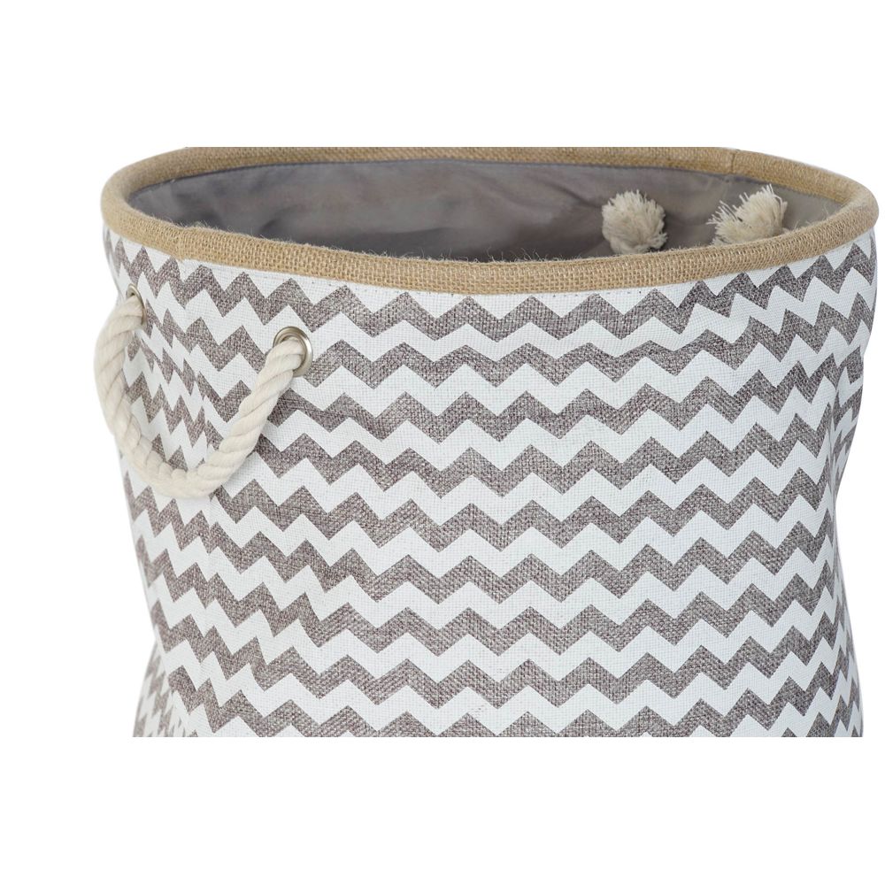Dekorativ korg DKD Home Decor Vit Grå Jute - 2