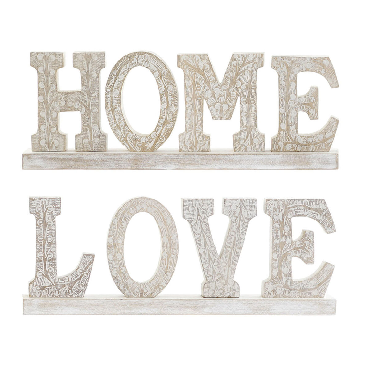 Prydnadsfigur DKD Home Decor Vit Avskalad 40,5 x 5 x 15 cm (2 antal)