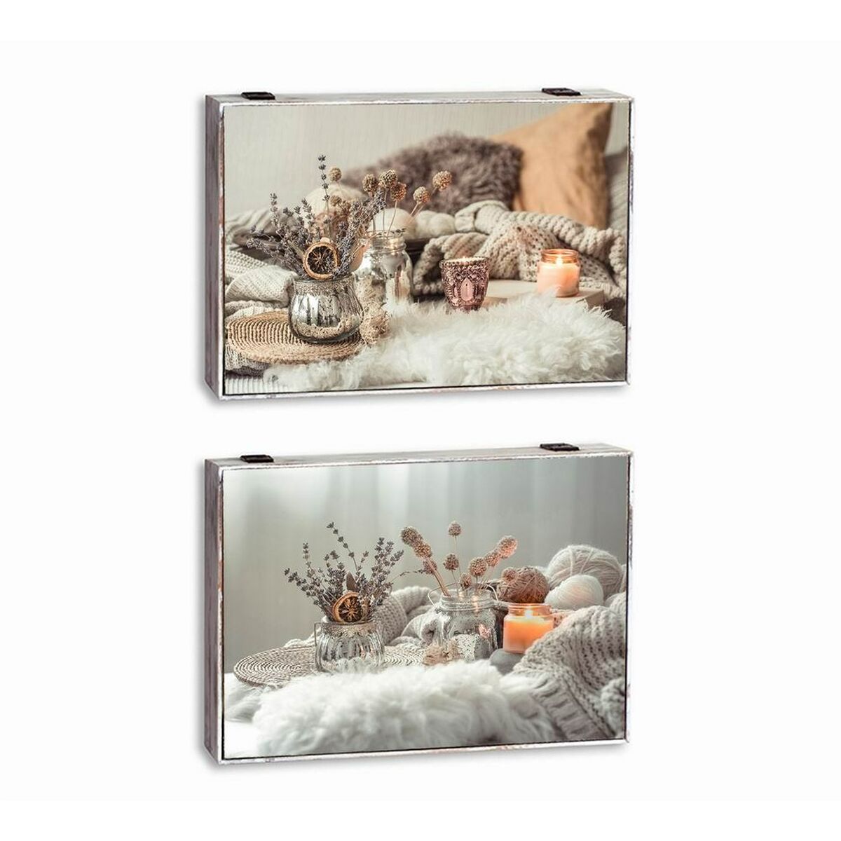 Dekorationslåda DKD Home Decor Multicolour Trä MDF Spa Räknare (2 antal) - 5