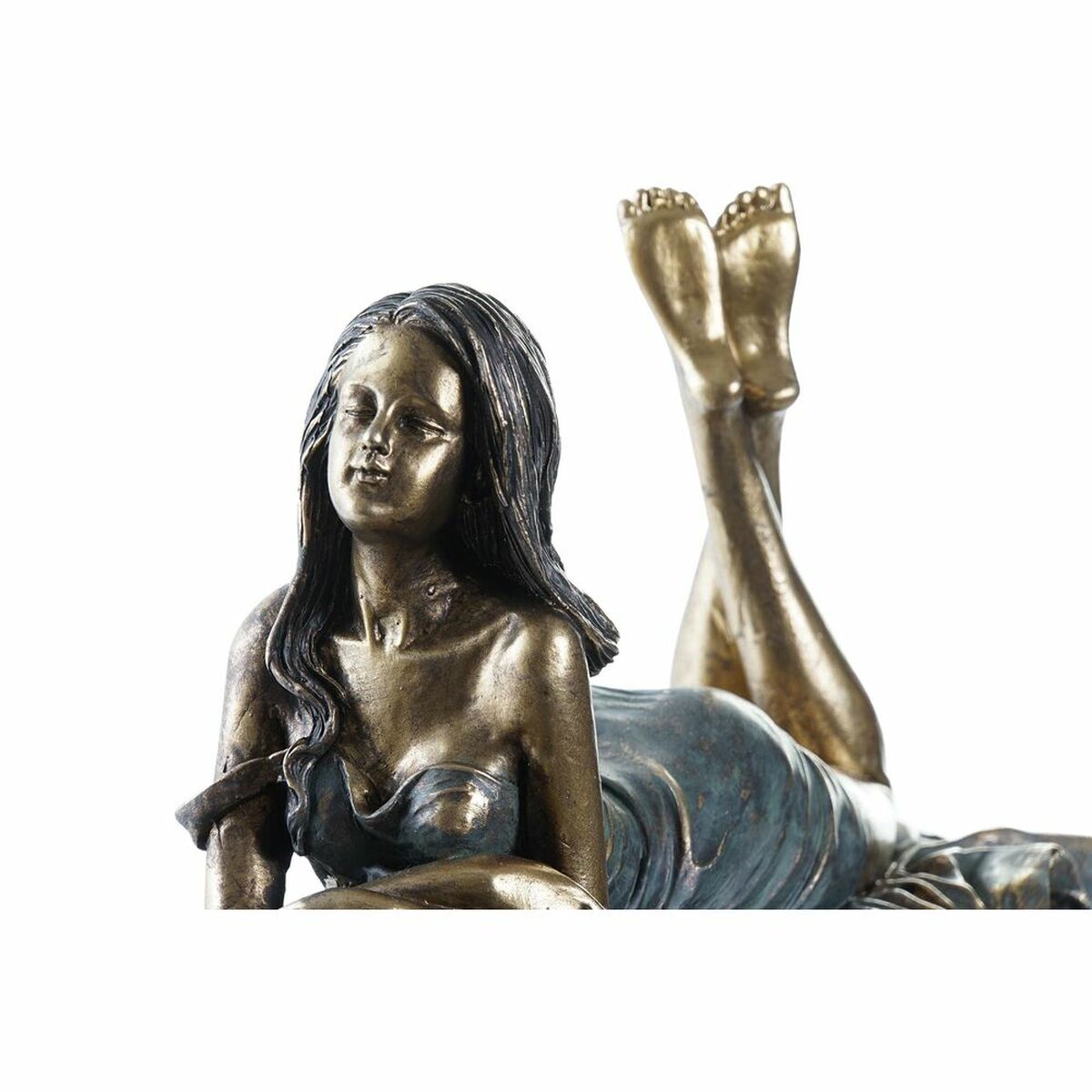 Prydnadsfigur DKD Home Decor Kvinna Koppar Harts (30,5 x 15,5 x 28,5 cm) - 6