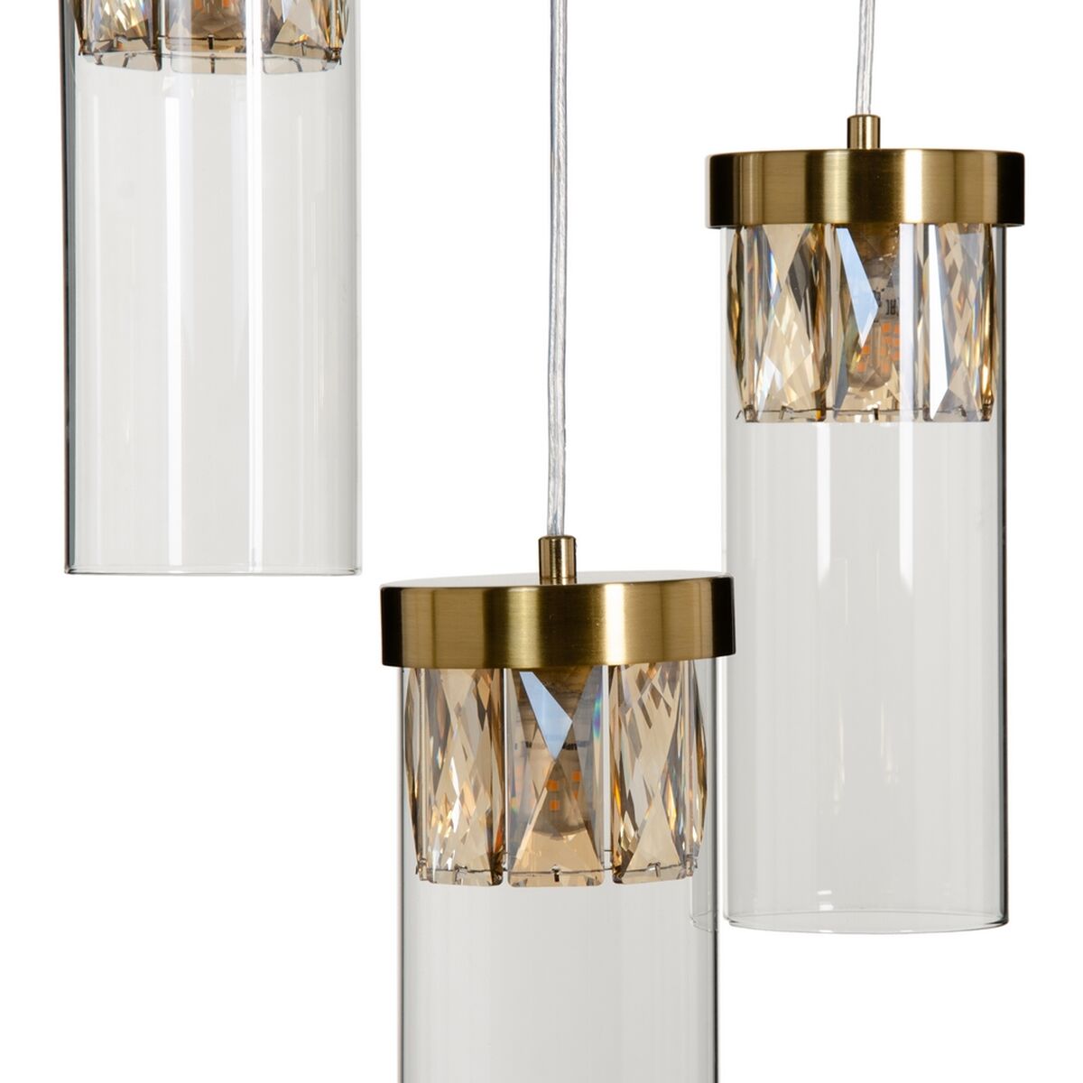 Taklampa Glas Gyllene Metall 27 cm 31 x 31 x 45 cm - 7