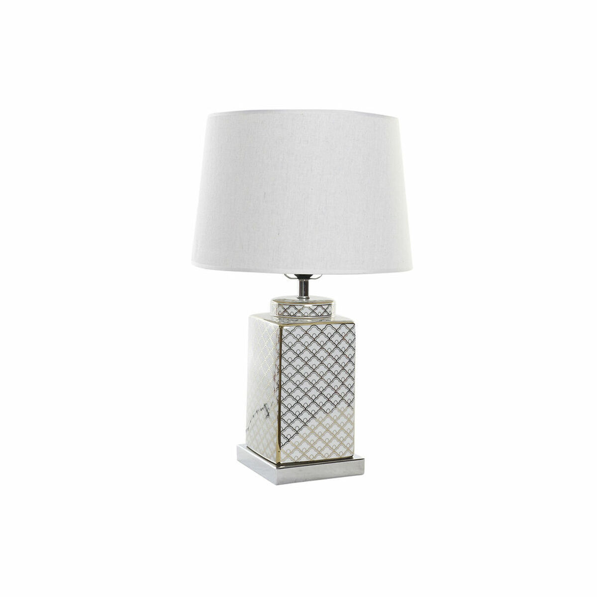 Bordslampa DKD Home Decor Vit 60 W (Renoverade B)