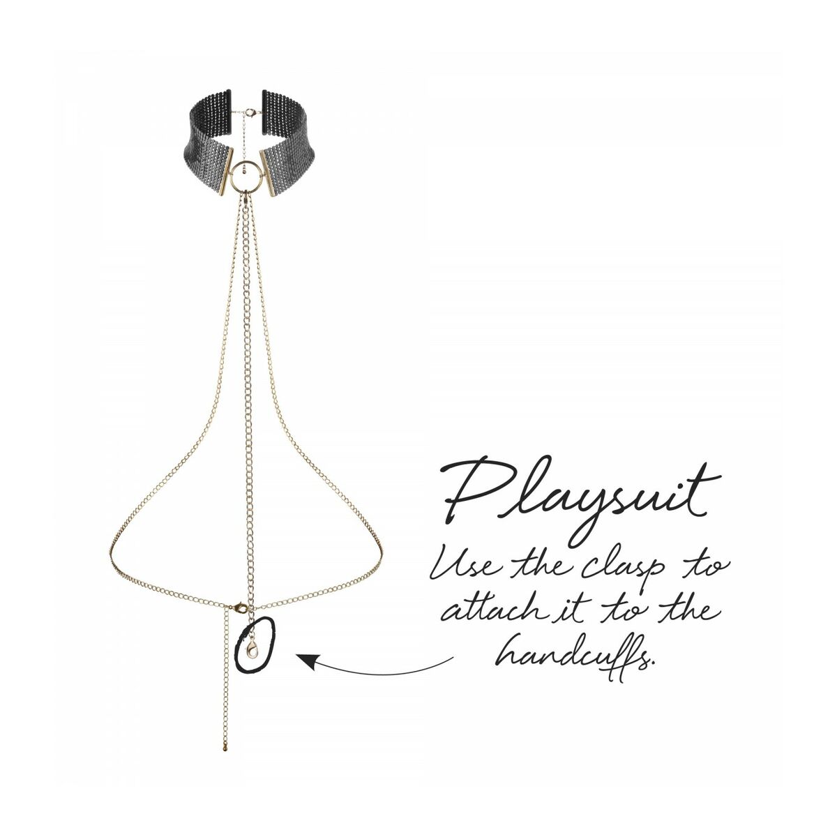 Halsband Desir Metallique, svart Bijoux Indiscrets 144 - 4