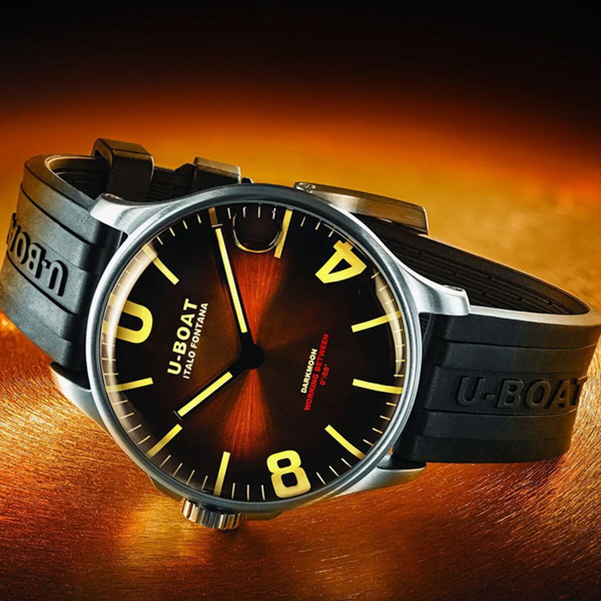 Herrklocka U-Boat 8703/B Brun Svart - 3