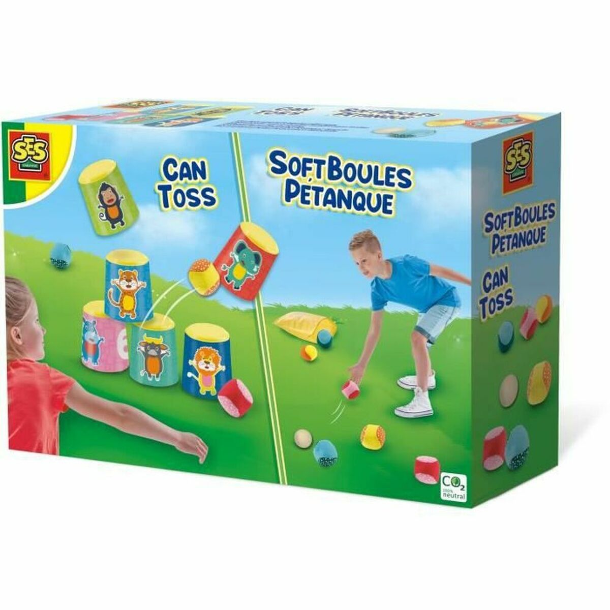 Skicklighetsspel SES Creative Chamboule-tout and soft petanque balls - 5