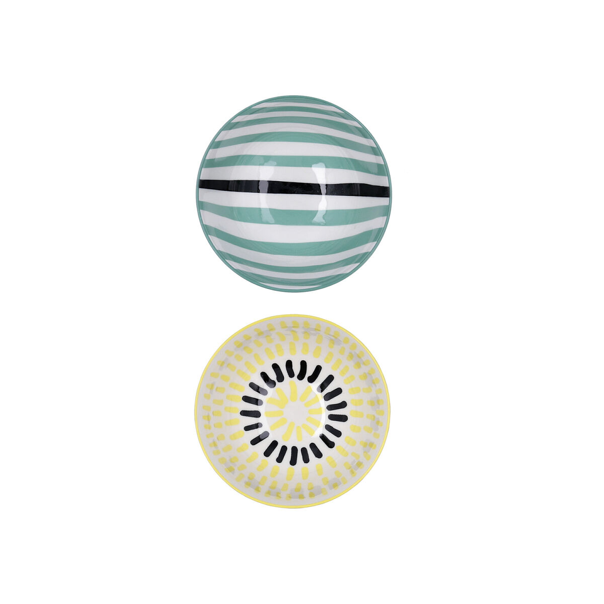 Skål Bidasoa Zigzag Multicolour Keramik 11 cm (24 antal) - 2