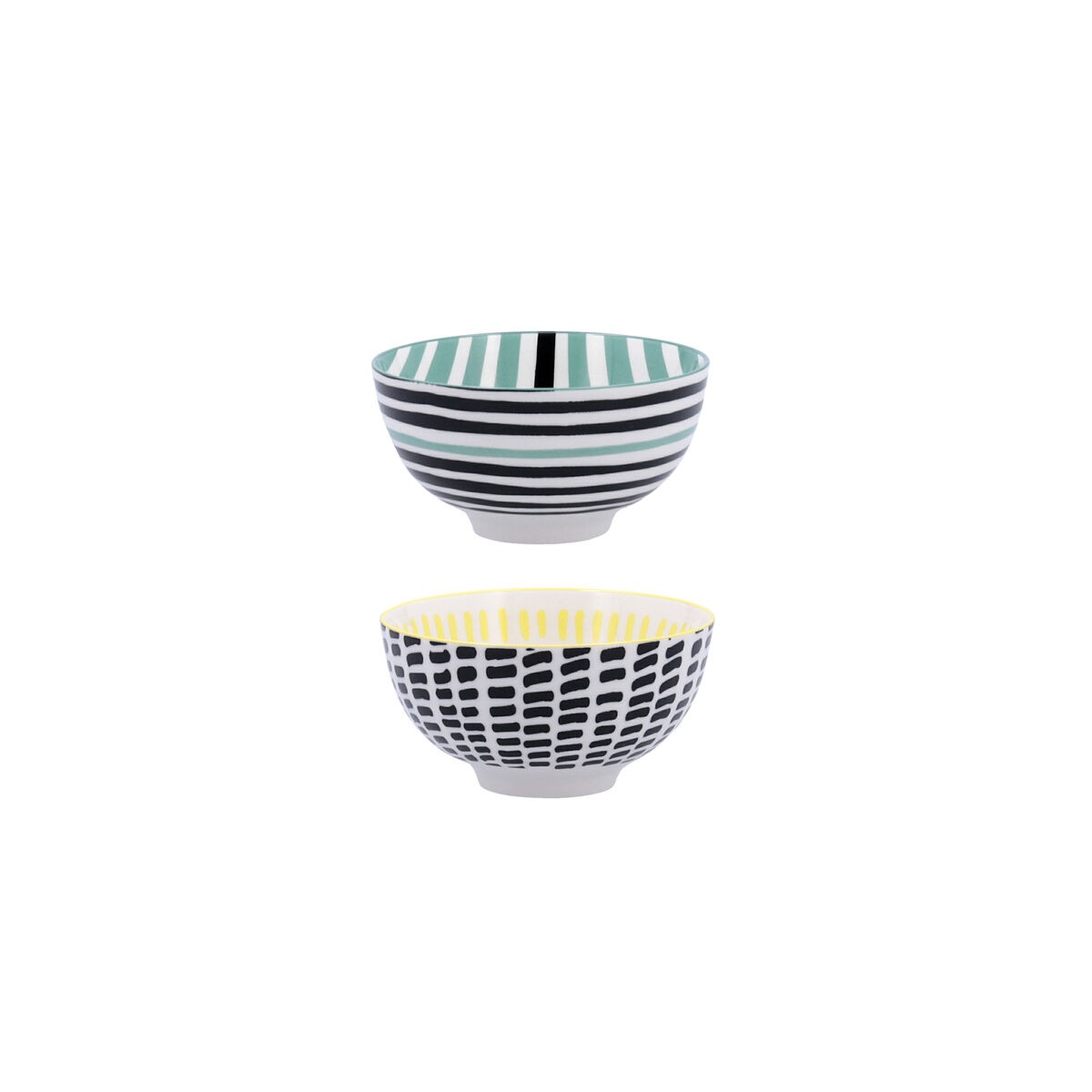Skål Bidasoa Zigzag Multicolour Keramik 11 cm (24 antal) - 4