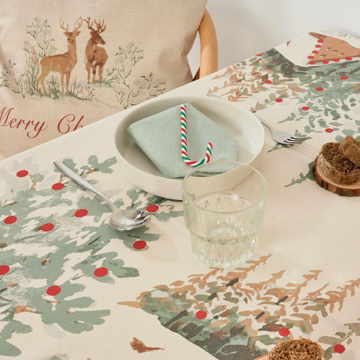 Fläckresistent bordsduk Belum Christmas Deer Multicolour 200 x 155 cm - 4