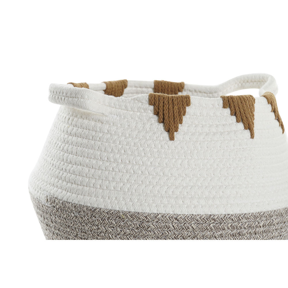 Korg DKD Home Decor Vit Svart Grå Senap Boho 36 x 36 x 26 cm (3 Delar) - 2