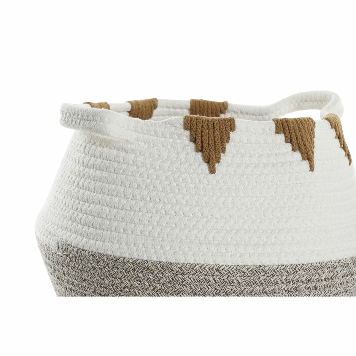 Korg DKD Home Decor Vit Svart Grå Senap Boho 36 x 36 x 26 cm (3 Delar) - 6