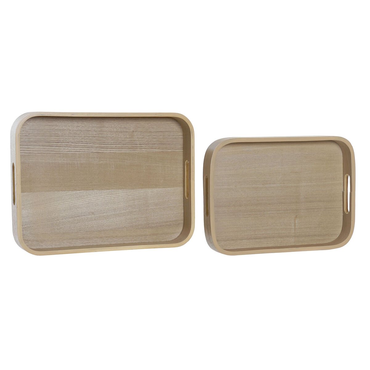 Snacksbricka DKD Home Decor Naturell Skandinavisk 40 x 30 x 5,5 cm (2 antal) - 6
