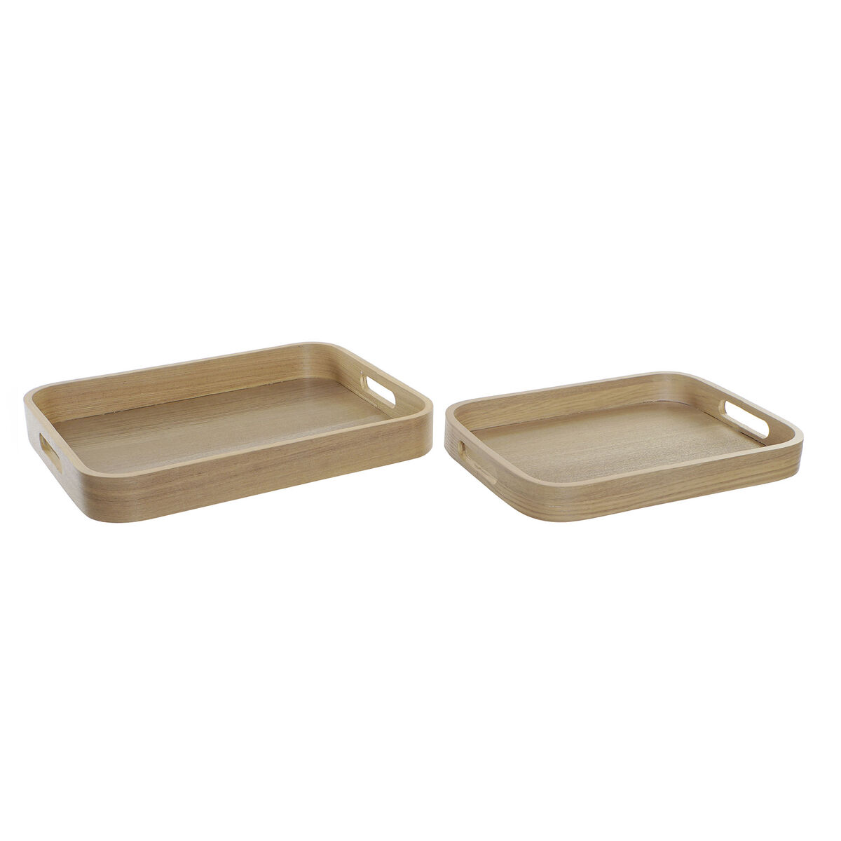 Snacksbricka DKD Home Decor Naturell Skandinavisk 40 x 30 x 5,5 cm (2 antal) - 4