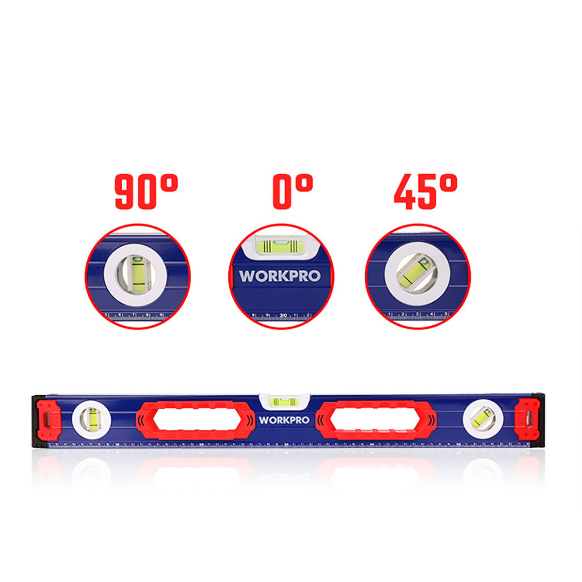 Vattenpass Workpro Aluminium 60 cm Magnetic - 3