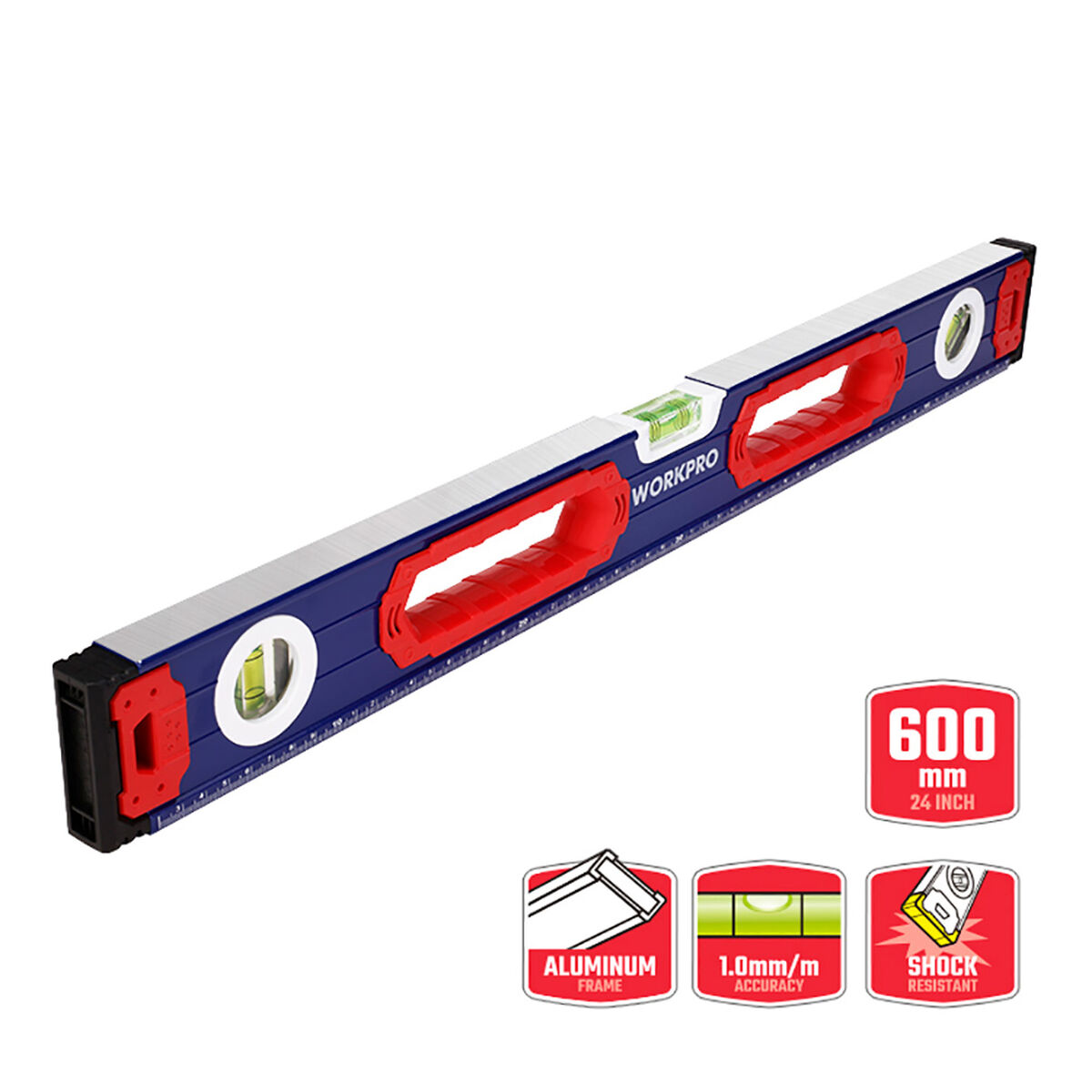 Vattenpass Workpro Aluminium 60 cm Magnetic - 2