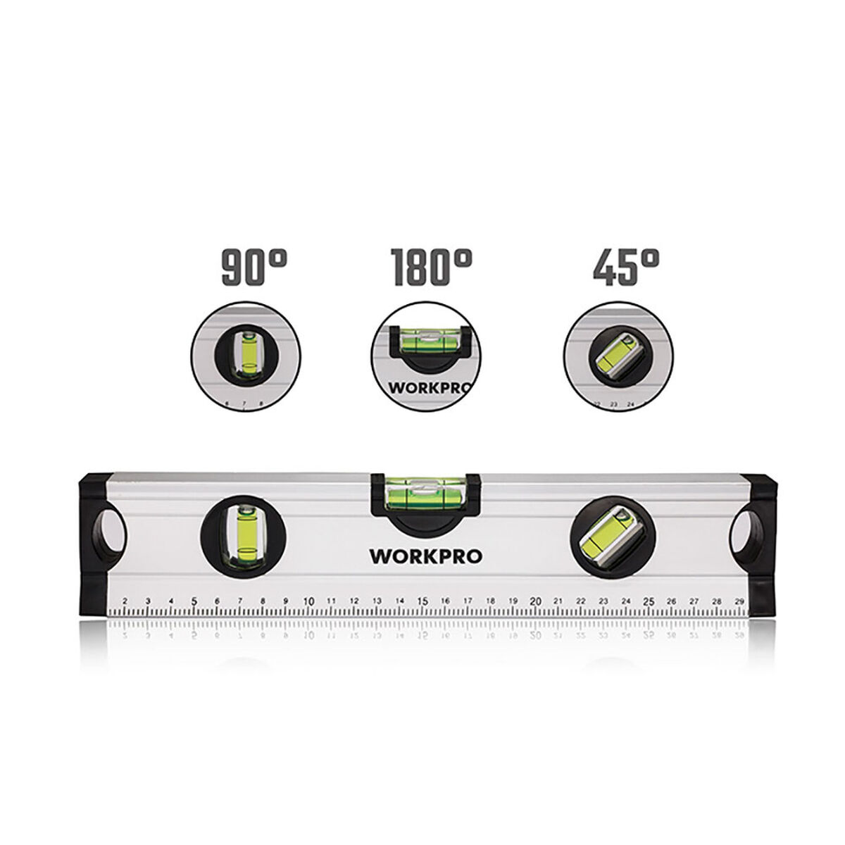 Vattenpass Workpro Aluminium 30 cm - 3
