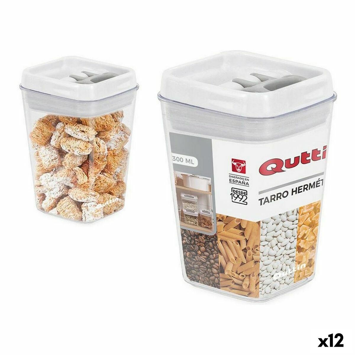Burk Quttin Hermetisk 2,3 L 12,8 x 23 cm (12 antal) (2300 ml)