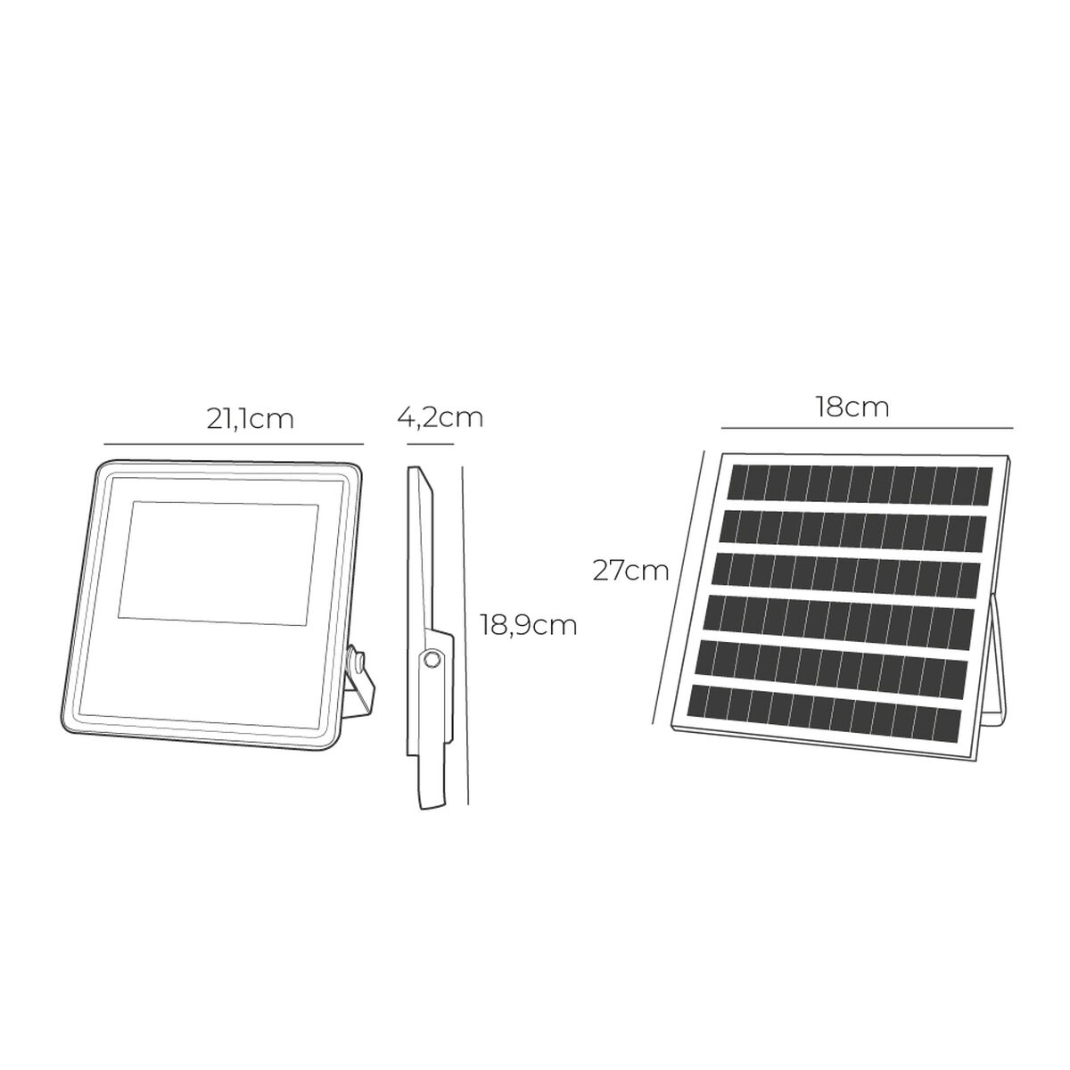 Floodlight/Projektorlampa EDM 31856 Slim Grå 50 W 600 lm Sol (6500 K) - 6