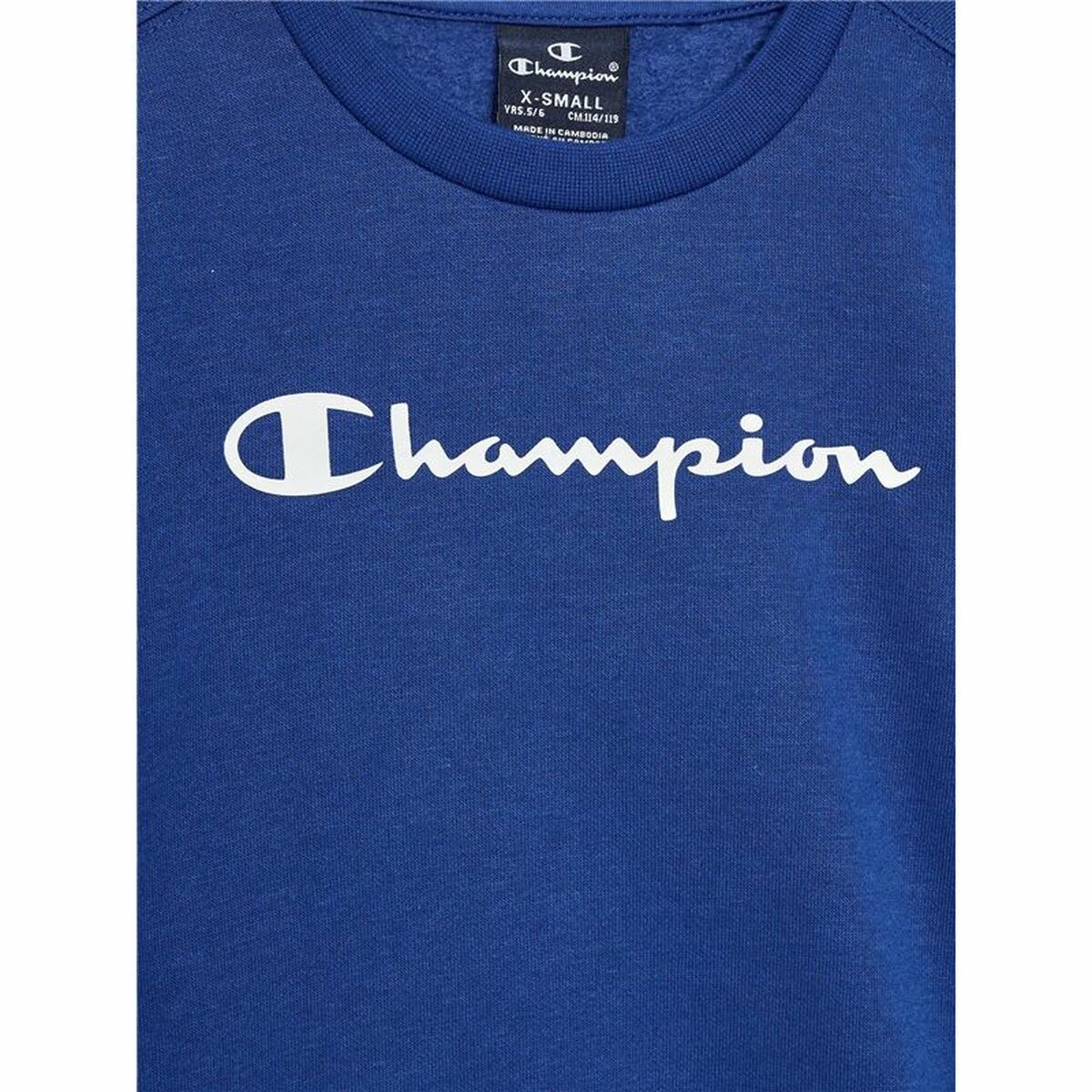 Tröja med huva Unisex Champion Crewneck Blå Vit - 3