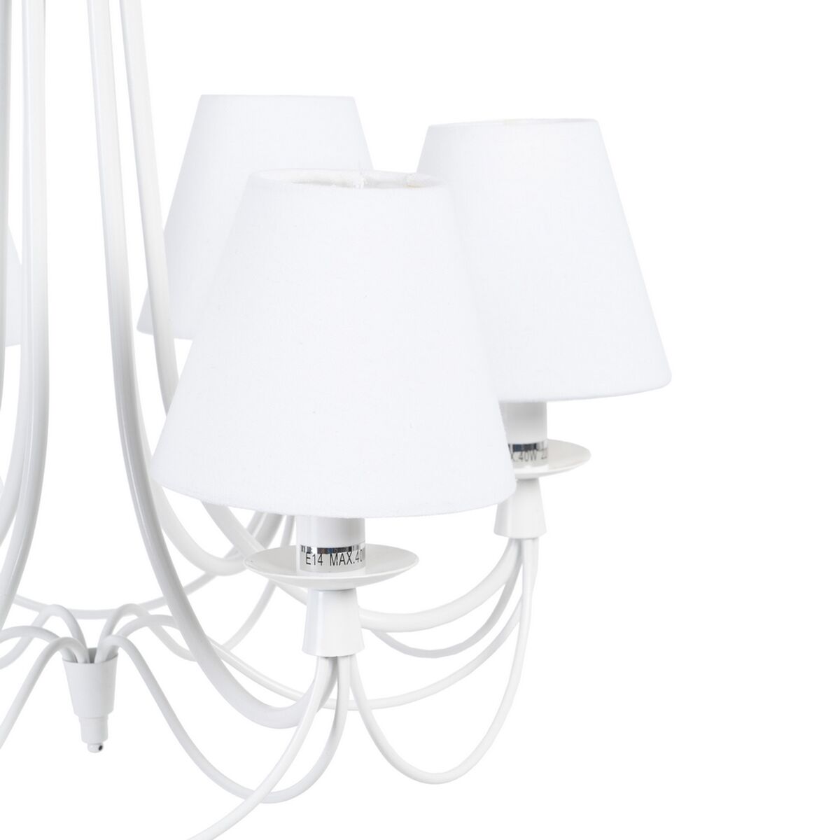 Taklampa 53 x 53 x 112 cm Metall Vit Ø 15 cm Klassiskt - 5