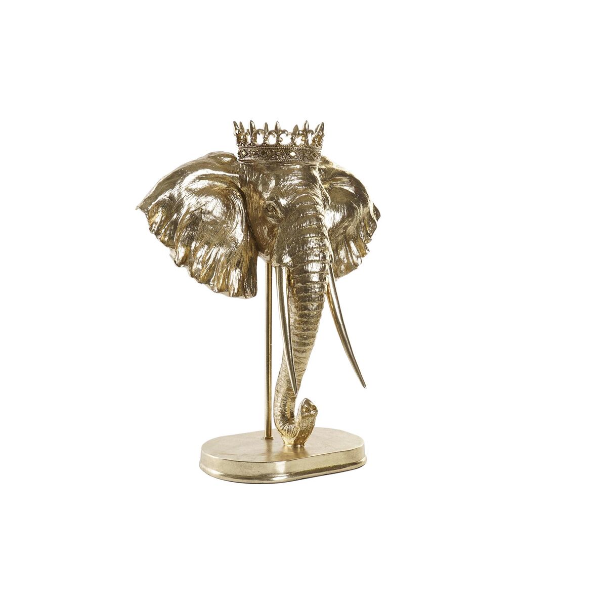 Prydnadsfigur DKD Home Decor Gyllene Elefant Kolonial 49 x 26,5 x 57 cm - 7