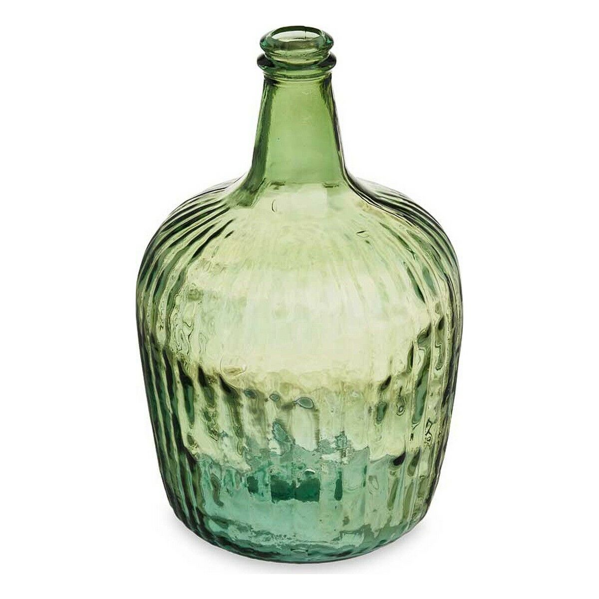Dekorativ flaska Gift Decor Grön Ränder 8 L 19,5 x 35,5 x 19,5 cm Dekoration (2 antal) - 3