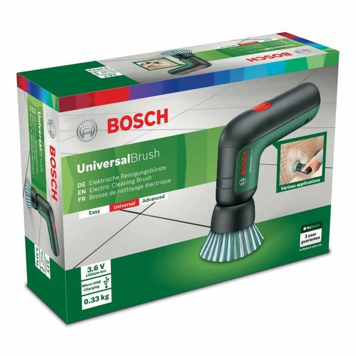 Rengöringsborste BOSCH Universalbrush USB Borste 3 Delar - 6