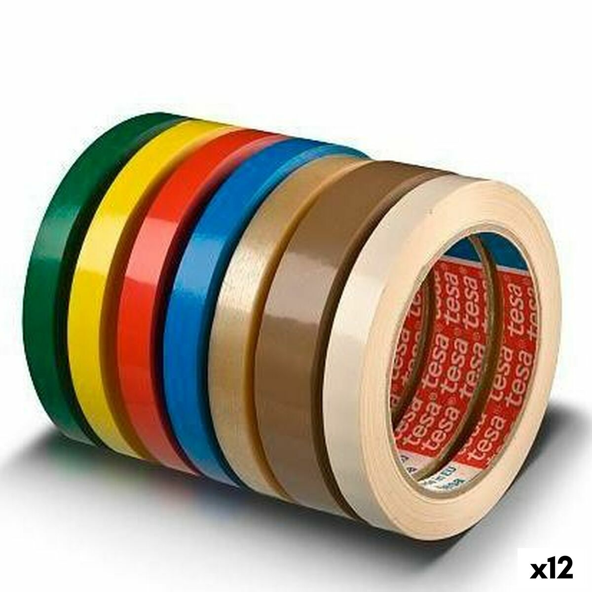 Självhäftande band TESA 66 m 12 mm Transparent PVC 66 x 12 mm (12 antal)