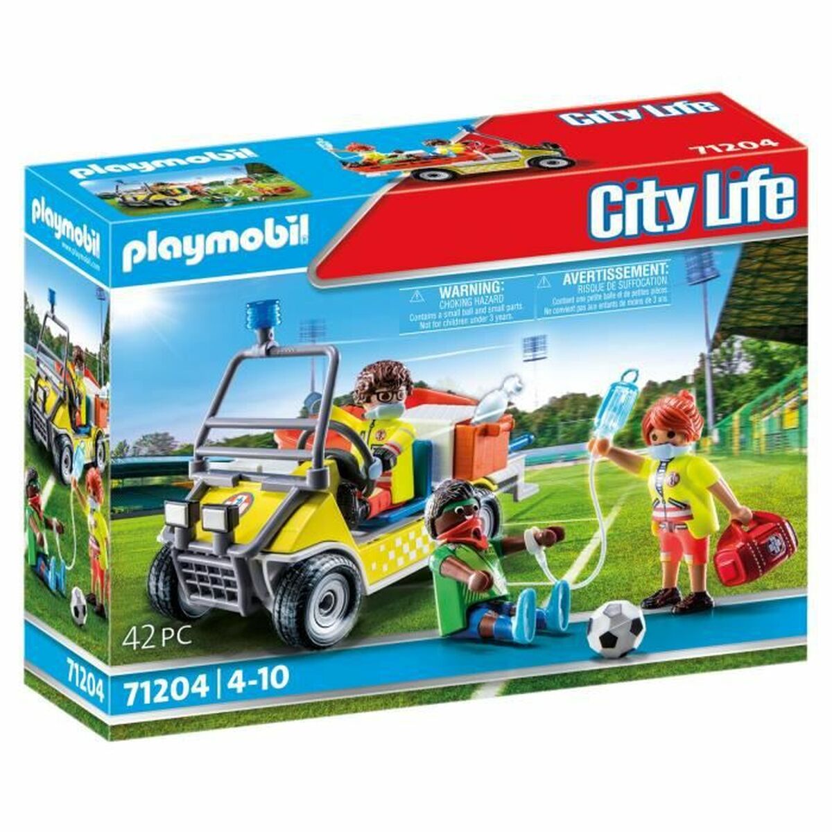 Fordonsspel Playmobil 71204 Fotbollsspelare 42 Delar