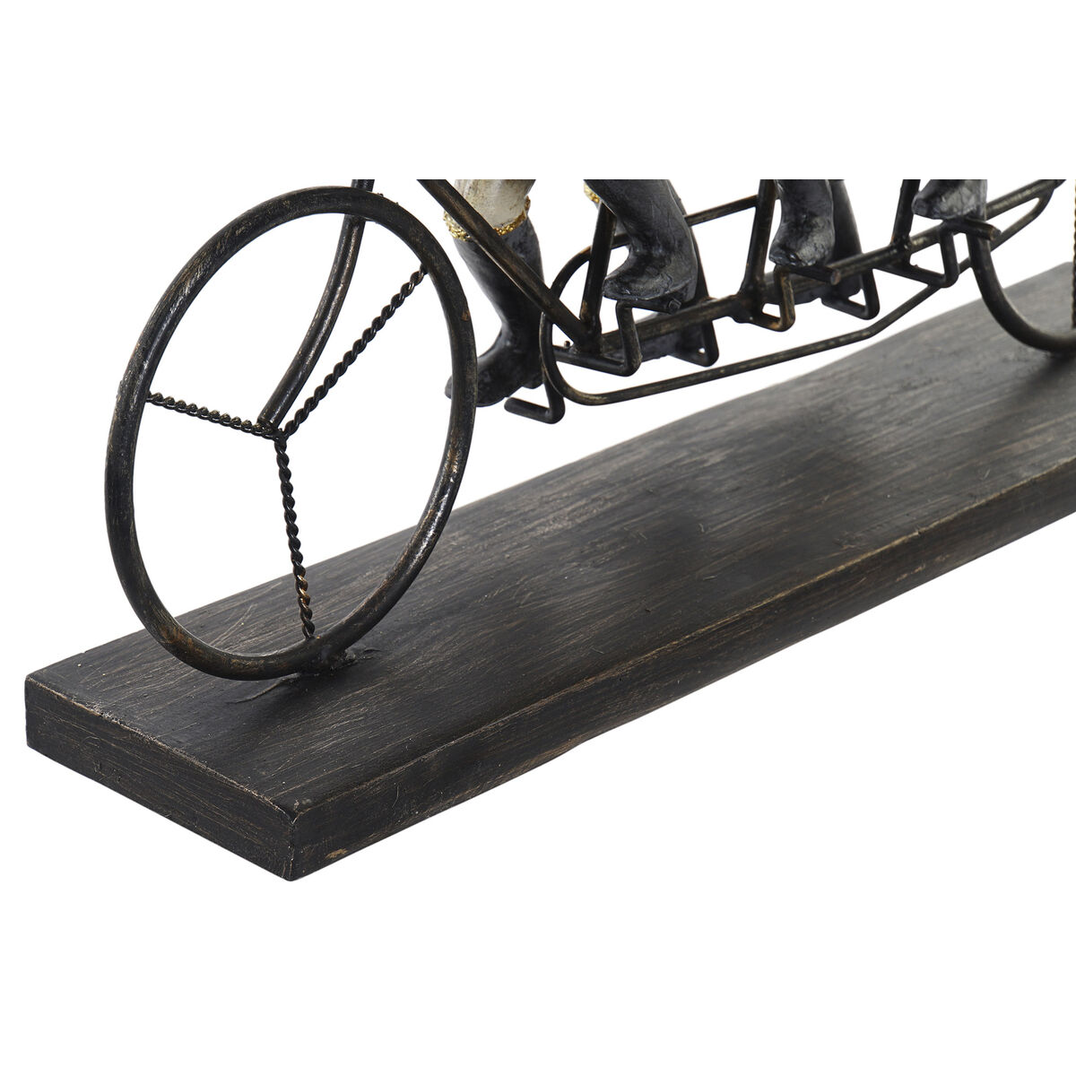 Prydnadsfigur DKD Home Decor Apa Trehjuling Svart Gyllene Metall Harts Kolonial (40 x 9 x 31 cm) - 5