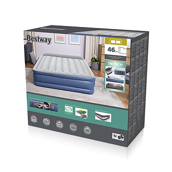 Bestway Dubbelsäng med Motor 203x152x46 cm Uppblåsbar och Camping 67630