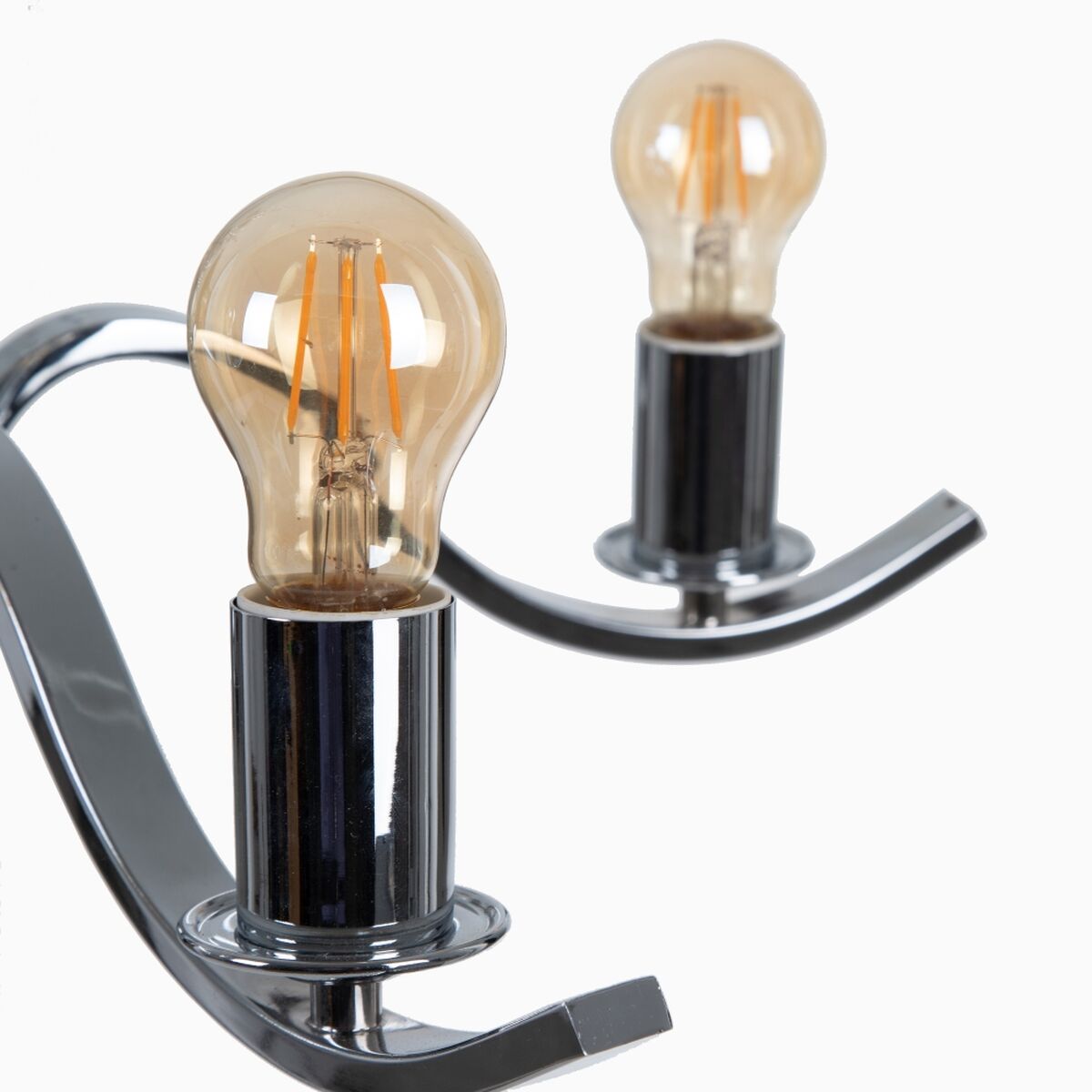 Taklampa 63,5 x 60,5 x 91 cm Glas Metall Silver - 3
